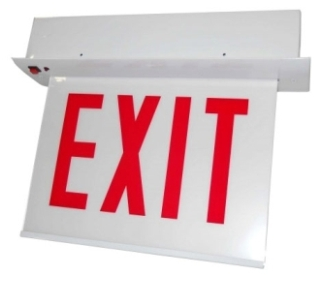 ORBIT CESRE-A-1-AC-E-N Chicago Approved Led Recess Mount Exit Sign Al Housing 1F AC Only Ext No Arrows