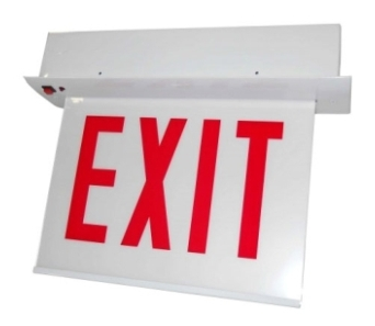 ORBIT CESRE-A-1-EB-E-N Chicago Approved Led Recess Mount Exit Sign Al Housing 1F Battery Back-up Exit No Arrows