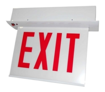 ORBIT CESRE-A-1-EB-S-D Chicago Approved Led Reces Exit Sign Al Housing 1F Battery Back-up Stairs Double Left Arrows