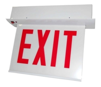 ORBIT CESRE-W-1-AC-S-L Chicago Approved Led Recess Mount Exit Sign White Housing 1F AC Only Stairs Left Arrow