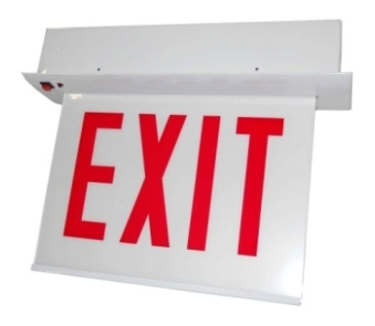 ORBIT CESRE-W-1-AC-S-LR Chicago Approved Led Recess Exit Sign White Housing 1F AC Only Stairs Left/Right Arrow