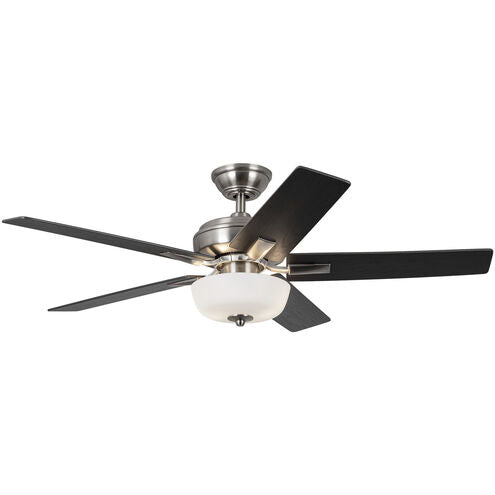 Kuzco Lighting CF78752-BN-LKW Erikson 52 inch Brushed Nickel Wall Control, 3 Speed Ceiling Fan