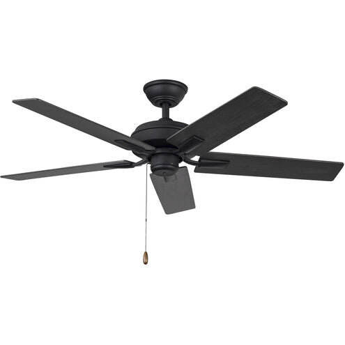 Kuzco Lighting CF78752-MB-NLP Erikson 52 inch Matte Black Pull Chain Ceiling Fan