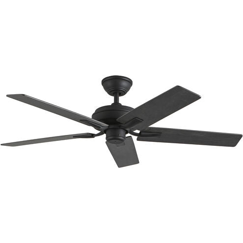 Kuzco Lighting CF78752-MB-NLW Erikson 52 inch Matte Black Wall Control, 3 Speed Ceiling Fan