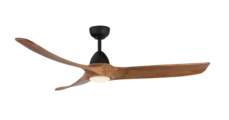 Kuzco Lighting CF97860-MB/NW Baylor 60 inch Matte Black/Natural Wood LED Ceiling Fan