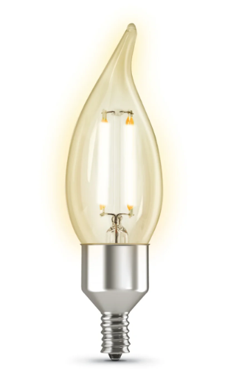 Feit Electric CFC40/927CA/FIL/AG 3.3W (40W Replacement) CA10 E12 Dimmable Clear Glass Vintage Decorative Smart Wifi LED Light Bulb, Soft White Color Temperature 2700K , Wattage 3.3W, Voltage 120V Pack 1