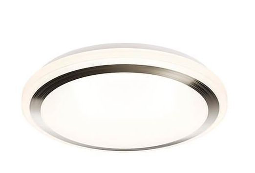 DALS Lighting CFG13-CC 13″ Round LED Flush Mount Ceiling Light, Satin Nickel Trim