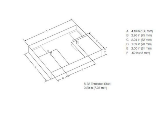Lutron CFL-JBA-FAB Ballast Adapter Plate Retrofitting F Cans with Center Feeds to a K Can