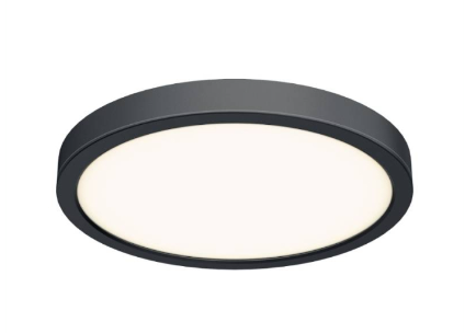 DALS Lighting CFLEDR14-CC-BK 26 Watt 14" LED Surface Mount Light - CCT Selectable - 1,600 Lumens - 120V - Black Finish