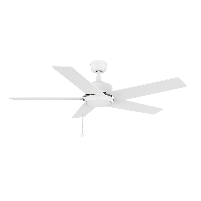 Carro USA CFP525E5-N30-W1-1 52" Vink 5-Blade Ceiling Fan with Pull Chain - Fixture Finish: White - Blade Finish: White