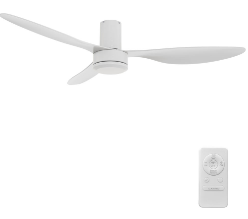 Carro USA CFR523N4-N10-W1-1-FM Isola Modern White 52" Home Ceiling Fan, White Finish