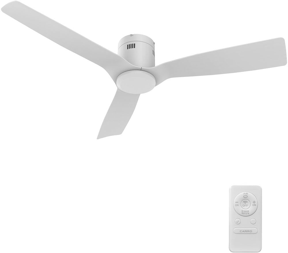 Carro USA CFR523P-N10-W1-1-FM 52" Skara Modern Home Ceiling Fan - Fixture Finish: White - Blade Finish: White