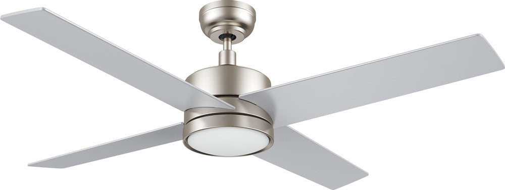 Carro USA CFR524E5-L12-SJ-1 52" Santana Modern Home LED Ceiling Fan - Fixture Finish: Brushed Nickel - Blade Finish: Silver