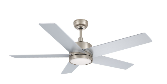 Carro USA CFR525E5-L11-SJ-1 52 Inch Santana Modern Brushed Nickel LED Ceiling Fan