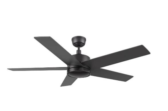 Carro USA CFW525E5-N10-B2-1 52 Inch Santana Modern Black Home Ceiling Fan