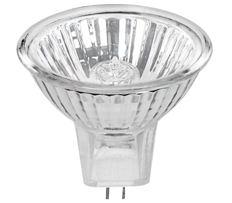 Feit Electric BAB/CG MR16 Halogen Reflector Flood Light Bulb with Cover Guard, Color Temperature 2900K, Wattage 20W, Voltage 12V