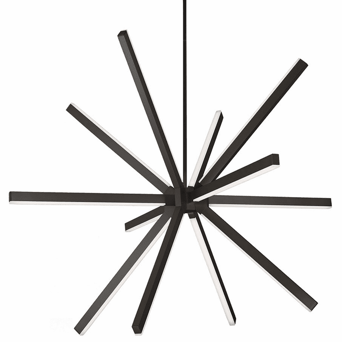 Kuzco Lighting CH14348-BK-UNV-010 Sirius Modern LED 48 inch Chandelier Light Black Finish