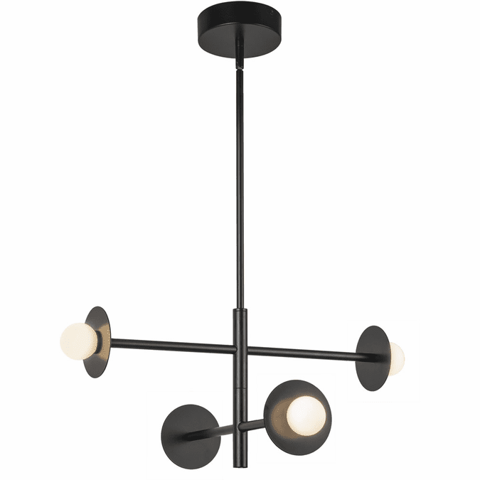 Kuzco Lighting CH15504-BK-UNV Elixir LED 22.13 inch Chandelier Ceiling Light Black Finish