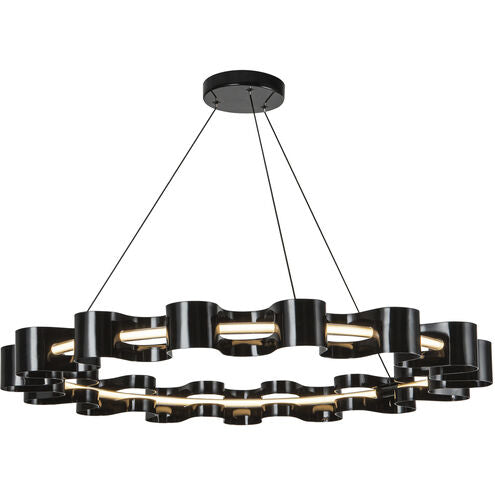 Kuzco Lighting CH18035-GBK Nami LED 32.75 inch Antique Chandelier Ceiling Light Gloss Black Finish