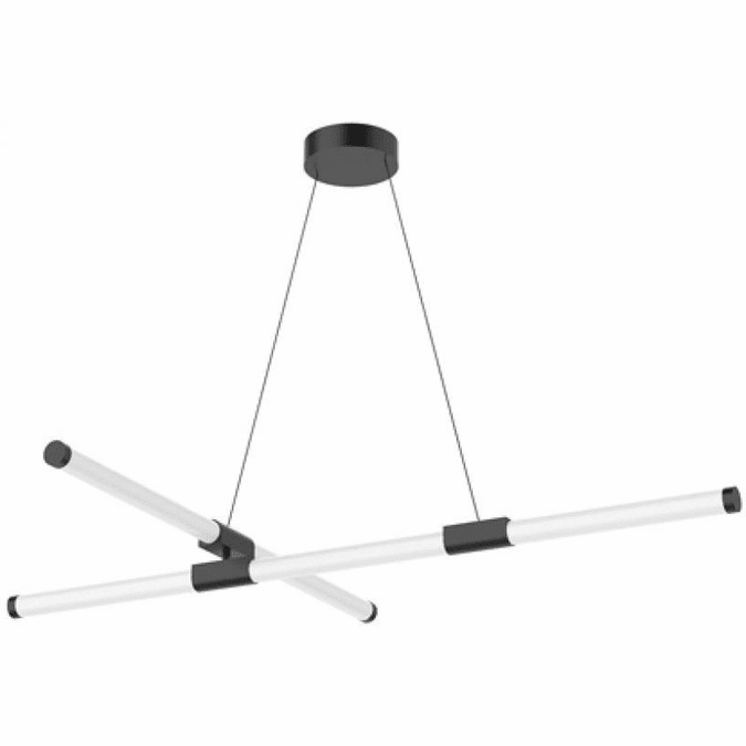 Kuzco Lighting CH18548-BK-UNV-010 Akari LED 48 inch Contemporary Chandelier Ceiling Light Black Finish