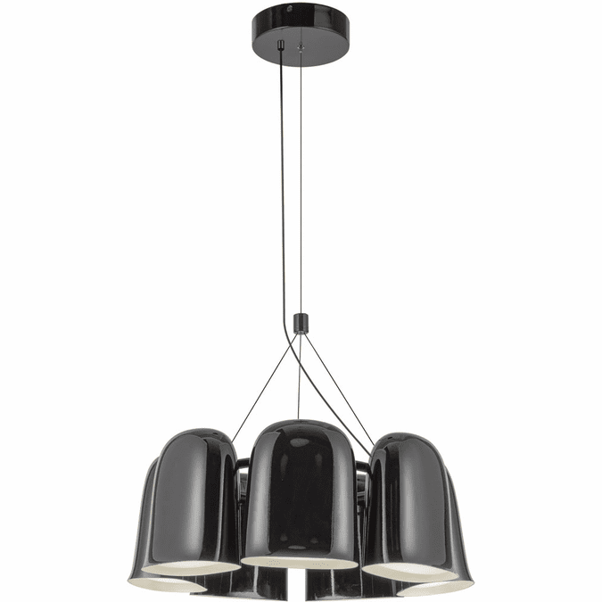 Kuzco Lighting CH21120-GBK-UNV Bell LED 19.38 inch Chandelier Ceiling Light Glossy Black Finish