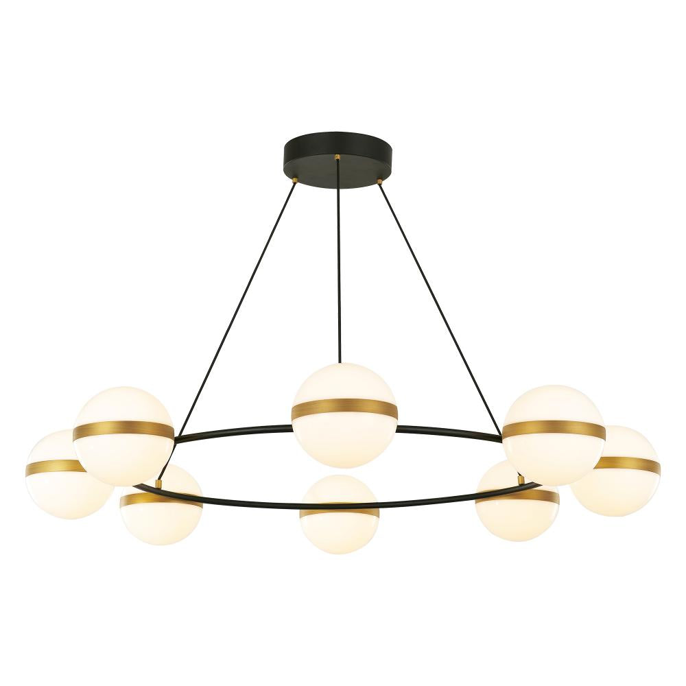 Alora Lighting CH302008MBBG-UNV Tagliato 44-in Matte Black/Brushed Gold LED Chandeliers