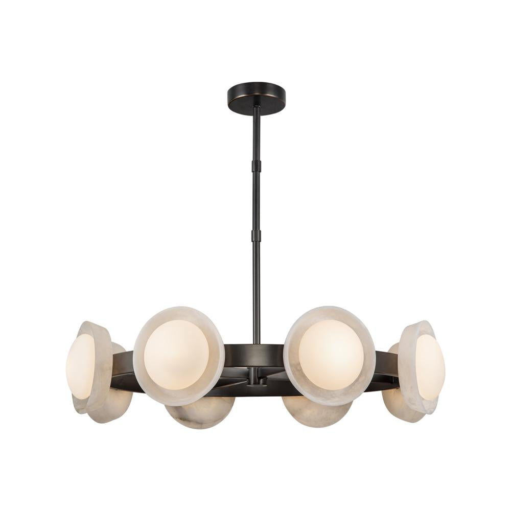 Alora Lighting CH320837UBAR-UNV Alonso 37-in Urban Bronze/Alabaster LED Chandelier