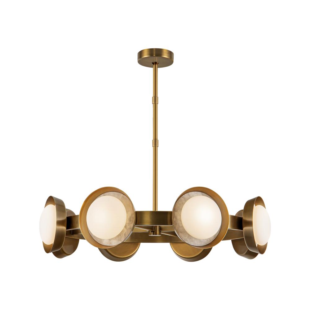 Alora Lighting CH320837VB-UNV Alonso 37-in Vintage Brass LED Chandelier