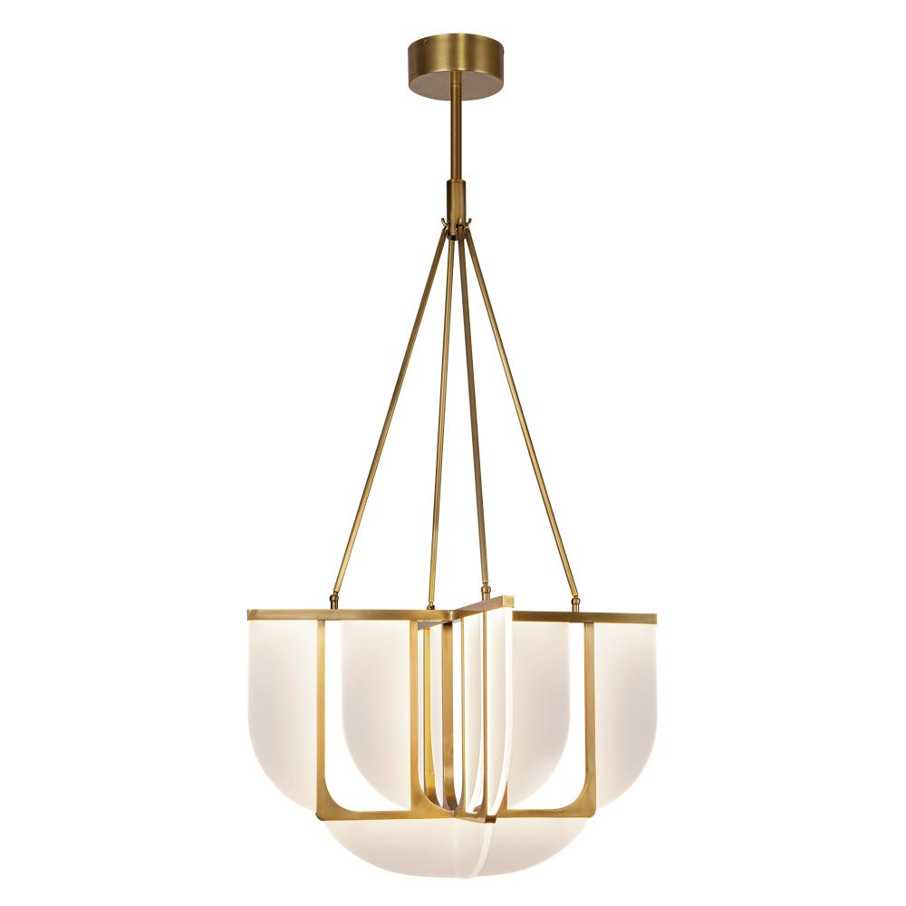 Alora Lighting CH336830VB-UNV Anders Contemporary Vintage Brass LED Ceiling Pendant Light