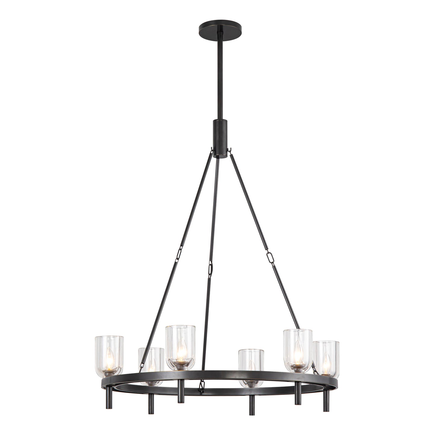Alora Lighting CH338632UBCC Lucian 6 Light 31.5 inch Urban Bronze Chandelier Ceiling Light