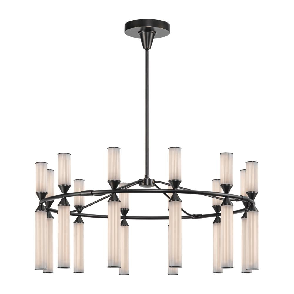 Alora Lighting CH348038UBFR-UNV Edwin LED 37.5 inch Urban Bronze Chandelier Ceiling Light