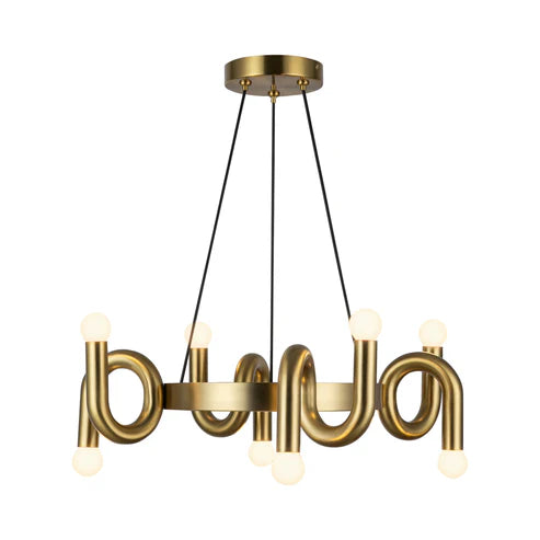 Alora Mood CH420823BG Sadie Contemporary Brushed Gold Mini Chandelier Light