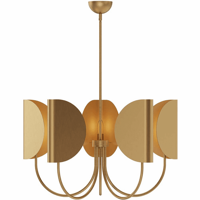 Alora Mood CH450732AG Seno Modern Aged Gold Mini Chandelier Lamp