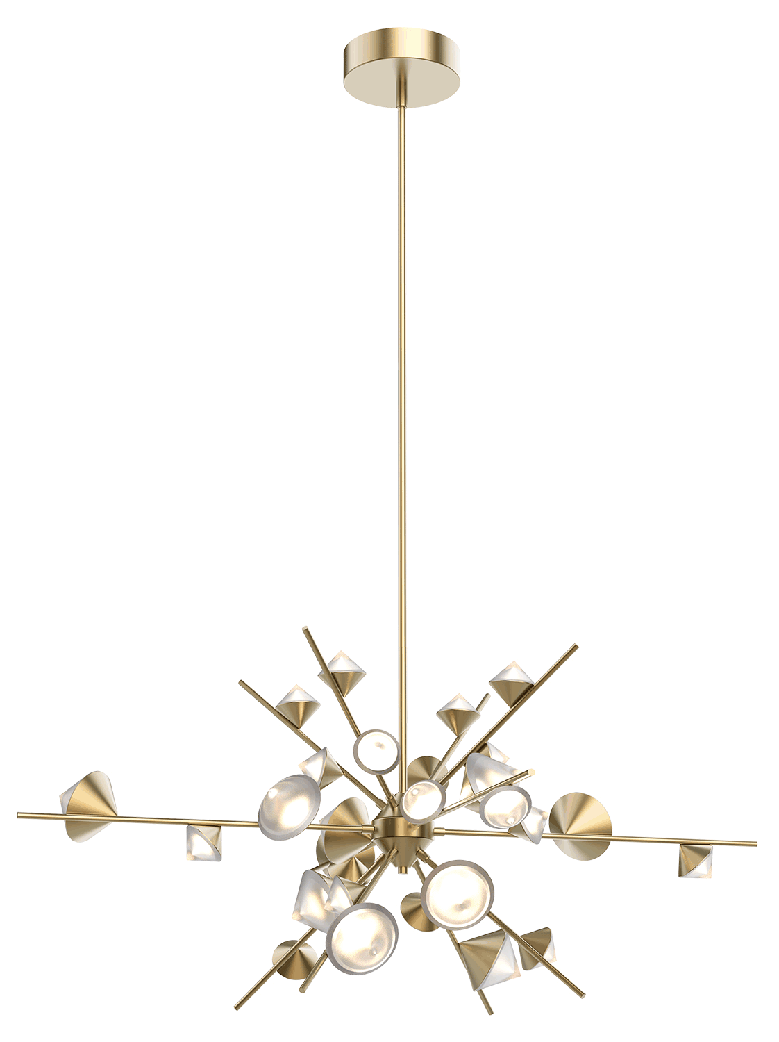 Kuzco Lighting CH50848-BG-UNV-010 Geode LED 48.00 inch Chandelier Light Brushed Gold Finish