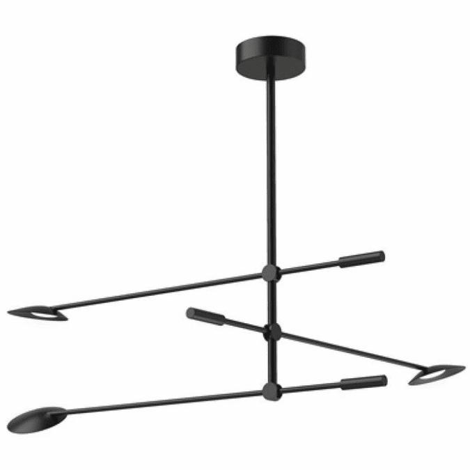 Kuzco Lighting CH90132-BK-UNV Rotaire Contemporary LED Ceiling Chandelier Black Finish