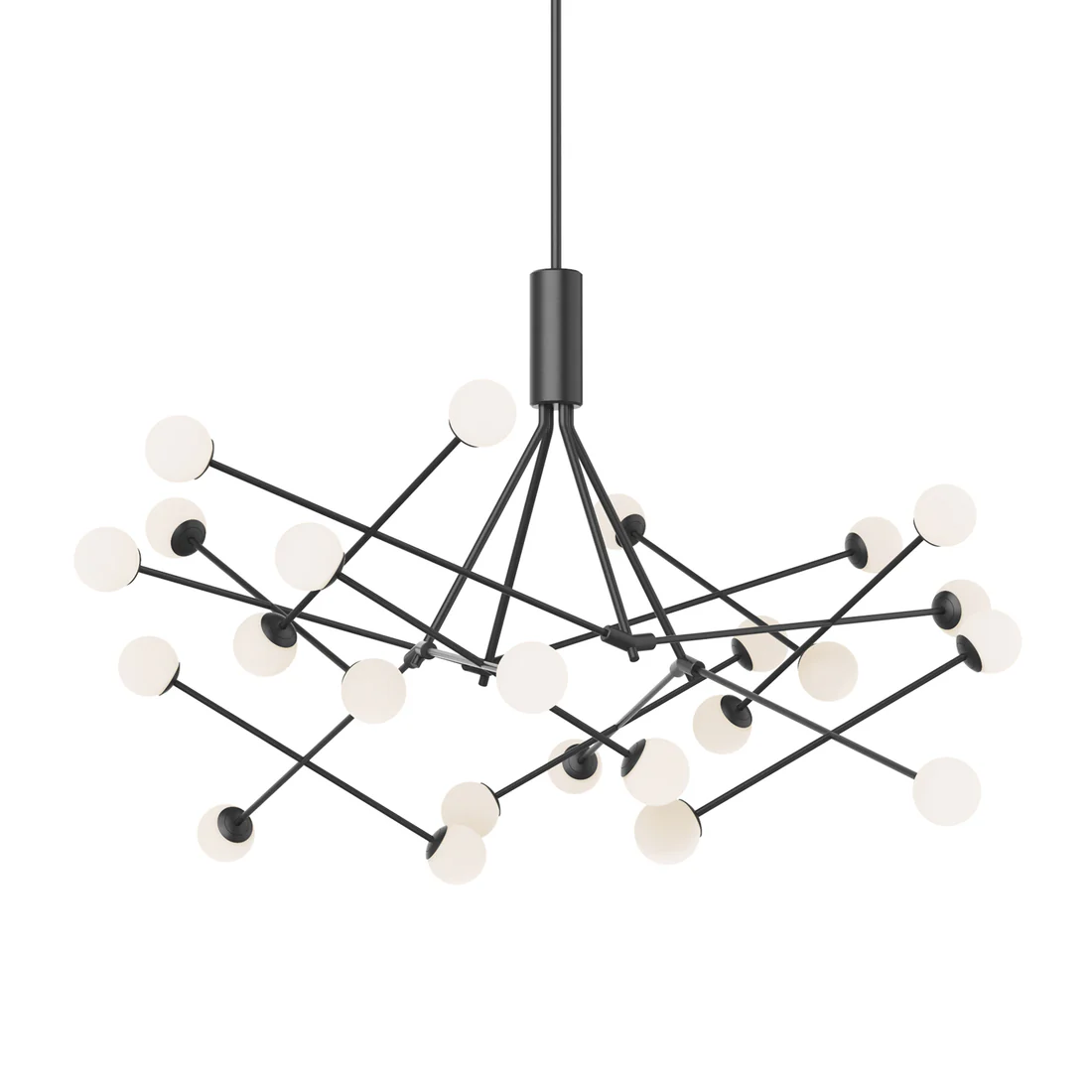 Kuzco Lighting CH97358-BK-UNV Moto LED 55.63 inch Chandelier Ceiling Light Black Finish