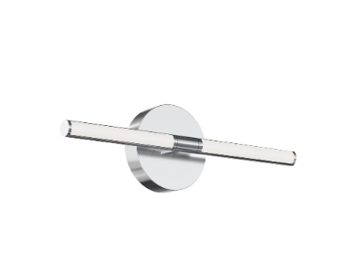 AFX Lighting CHIV1703LAJUDPC Chicago 17 Inch LED Vanity Wall Light,120-277V, Watt 20W,Selectable 5CCT 2700K/3000K/3500K/4000K/5000K , Polished Nickel Finish