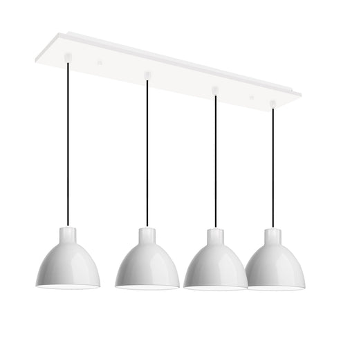 Kuzco Lighting MP1706WG-04 Chroma 6-in 4 Head Multi Pendant Ceiling Light - CCT: 3000K - Finish: Glossy White
