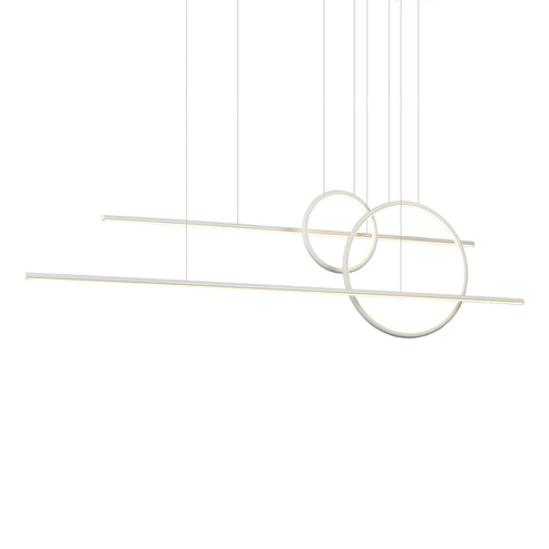 Kuzco Lighting MP14956-WH-UNV-010 Chute Calypso 56-in Multi Pendant Ceiling Light - CCT: 3000K - Finish: White