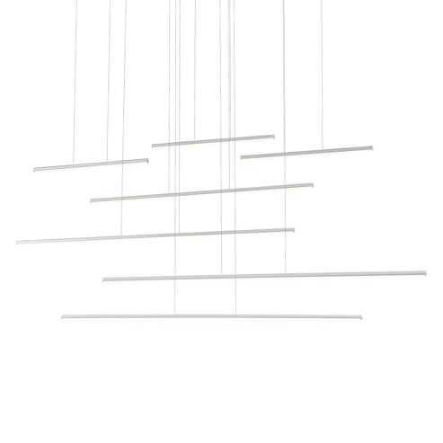 Kuzco Lighting MP14970-WH-UNV-010 Chute Motion 70-in Multi Pendant Ceiling Light - CCT: 3000K - Finish: White