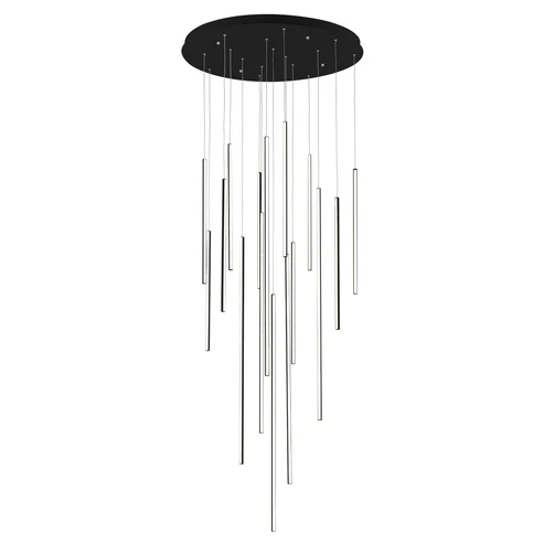 Kuzco Lighting MP14932-BK-UNV-010 Chute 16 Head Multi Pendant Ceiling Light Black Finish