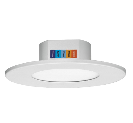 AFX Lighting CNEF04LAJD1WH Connie 4 Inch LED Flush Mount Light Watt 12W, 120V, Selectable 5CCT White Finish