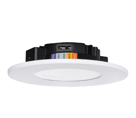AFX Lighting CNRF04LAJD1WH Connor 5 Inch LED Junction Box Downlight Watt 12W, 120V, Selectable 5CCT White Finish