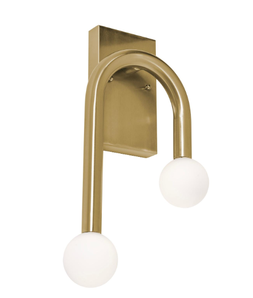 AFX Lighting COES1017LAJUDLB Colette 17 Inch LED Wall Sconce Light,120-277V, Watt 11 ,Selectable 5CCT 2700K/3000K/3500K/4000K/5000K, Light Antique Brass Finish
