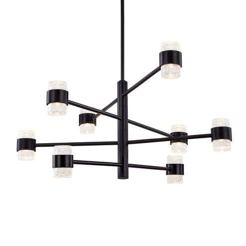 Kuzco Lighting EP48232-BK-UNV-010 Copenhagen 24-in 4 Layer Exterior Pendant Ceiling Light - CCT: 3000K - Finish: Black