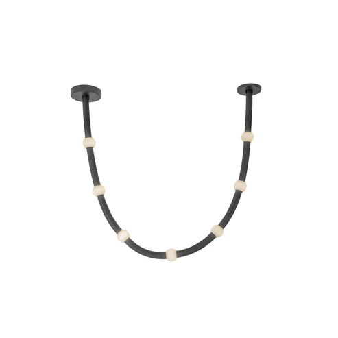 Kuzco Lighting PD39307-BK/OP-UNV Corda LED 2.38 inch Opal Glass Pendant Ceiling Light Black Finish