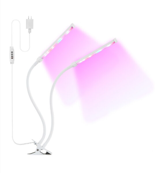 Cyber Tech Lighting CP152HL-GRO 15W Dual Setting, Dual Head LED Clamping Grow Light