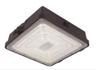 MaxLite CPL52UCSBCR Enhanced Canopy/Parking Garage Fixture, 52W, 120-277V , 3000K/4000K/5000K, Bronze Finish ,Controls Ready, c-Max compatible