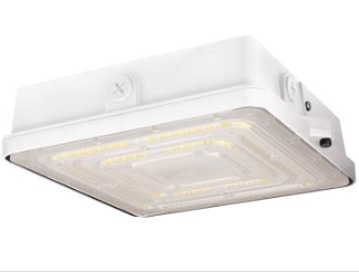 MaxLite CPL60UWCSWCR Enhanced Canopy/Parking Garage Fixture, 60W, 120-277V , 3000K/4000K/5000K Wattage Selectable, White Finish ,Controls Ready, c-Max compatible