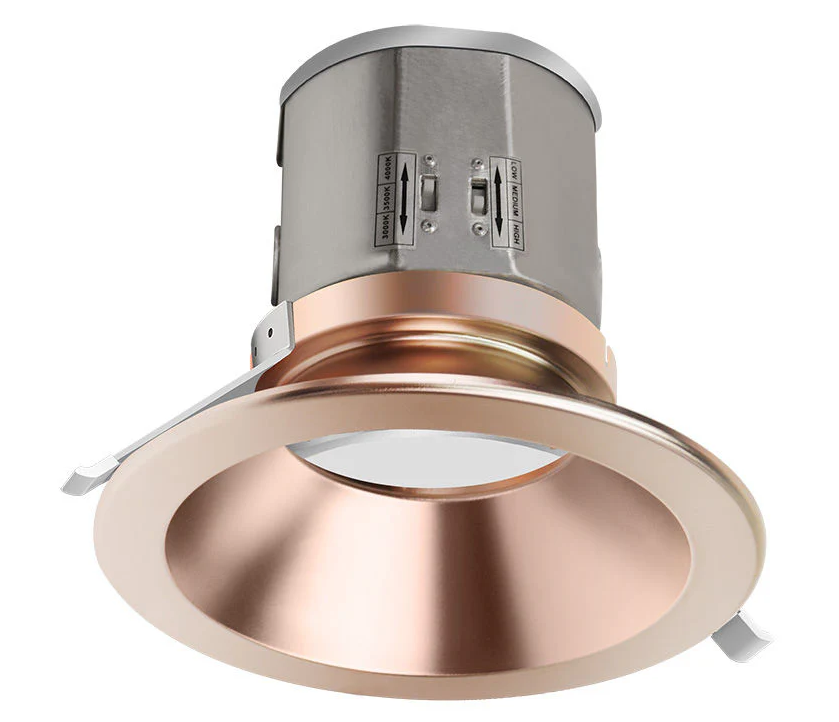 Westgate CRLC4-60W-MCTP-D-RG 4 Inch LED Recessed Light Wattage/CCT Selectable 40W/50W/60W 3000K/3500K/4000K 120-277V Rose Gold
